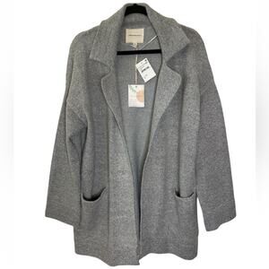 Thread & Supply Open Front Cardigan Coat - Heather Gray Size XL
